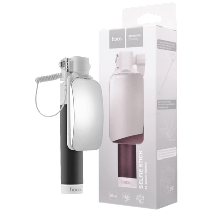 hoco. Selfie stick za smartphone, žični, sa ogledalcem - K2 Magic Mirror Selfie Stick