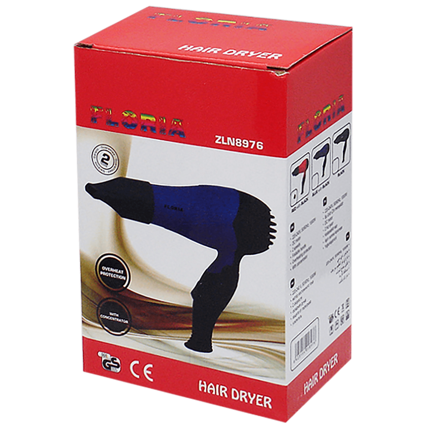 Floria Fen za kosu, 850 W, plavo/crna - ZLN8978/BL