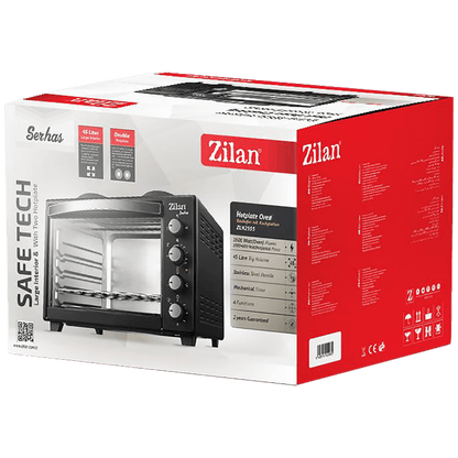 Zilan Mini pećnica, 2 grijače ploče, 45 l, 3200 W, crna - ZLN2935