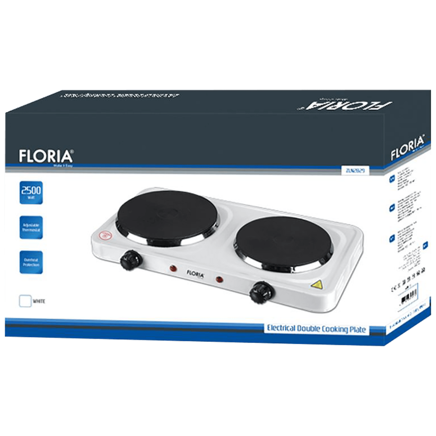 Floria Električno kuhalo, 2 ploče - 15/18 cm, 1500 W, bijela - ZLN2843 WH