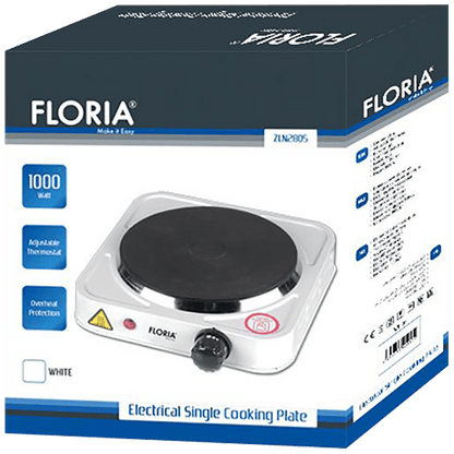 Floria Električno kuhalo, 1 ploča - 15 cm, 1000 W, bijela - ZLN2805 WH