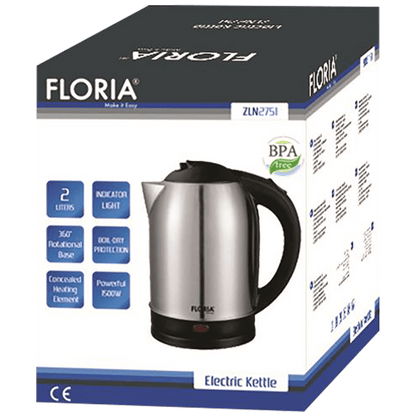 Floria Kuhalo za vodu, zapremina 2.0 l, 1500 W, INOX - ZLN2751