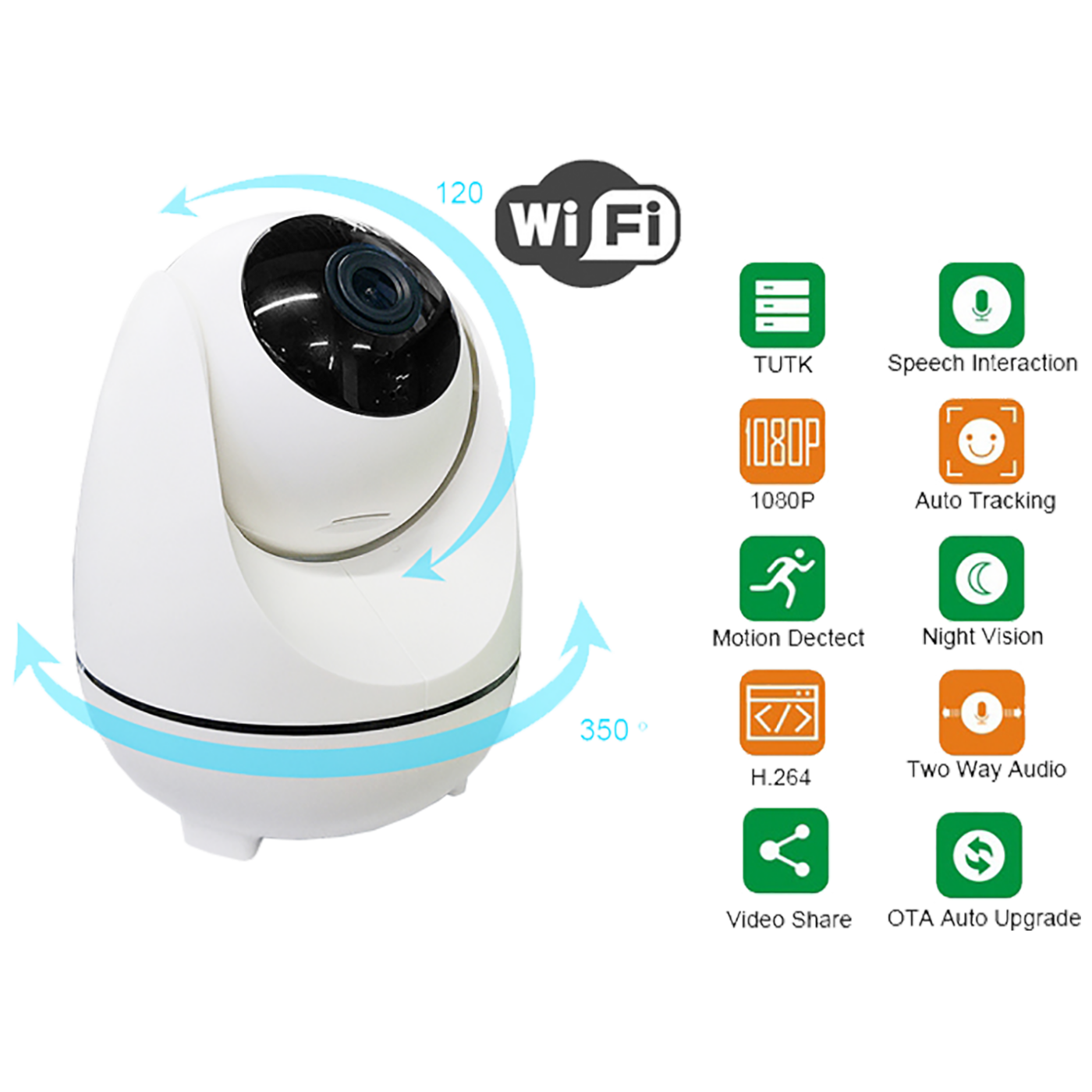 MKC Kamera za video nadzor, 2Mpixel, PTZ,  WiFi - SMART EYE 3.0