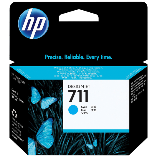HP Tinta 711 ( CZ130A), 29 ml, cyan