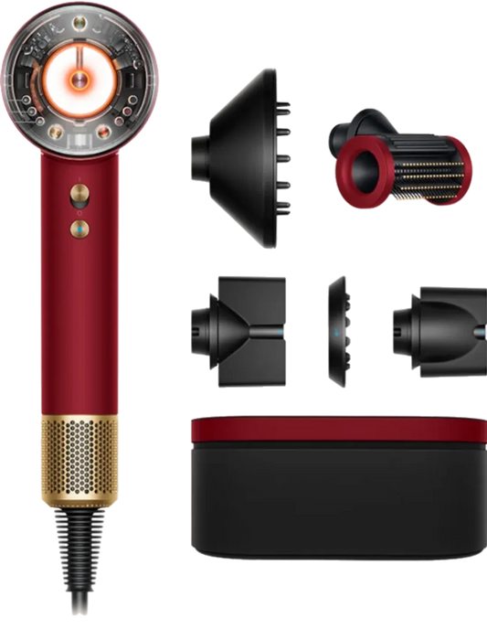 Dyson Fen Supersonic Nural HD16 Red Velvet/Gold Straight+Wavy