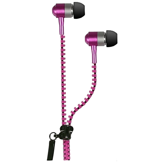 IRRADIO Slušalice, stereo sa rajfešlusom, 3.5 mm, pink - JERSEY ZIP P