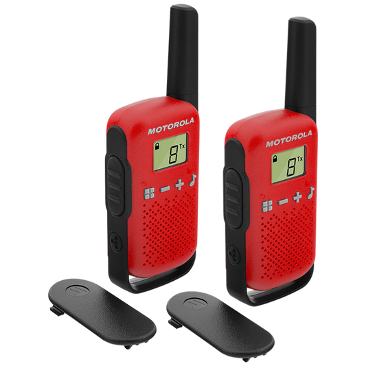 Motorola Walkie Talkie, domet 4 km, 16 kanala, crvena - TLKR T42 RD