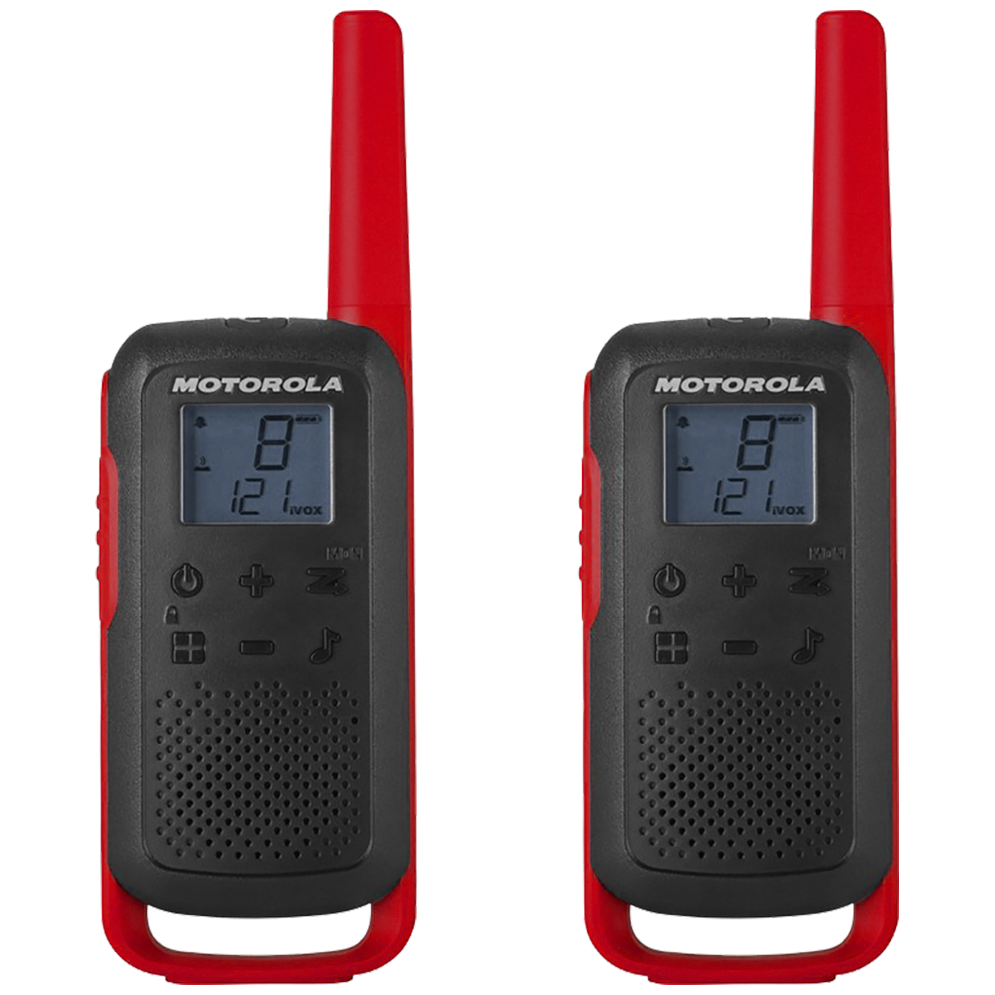 Motorola Walkie Talkie, domet 8 km, 16 kanala, crvena - TLKR T62 RD