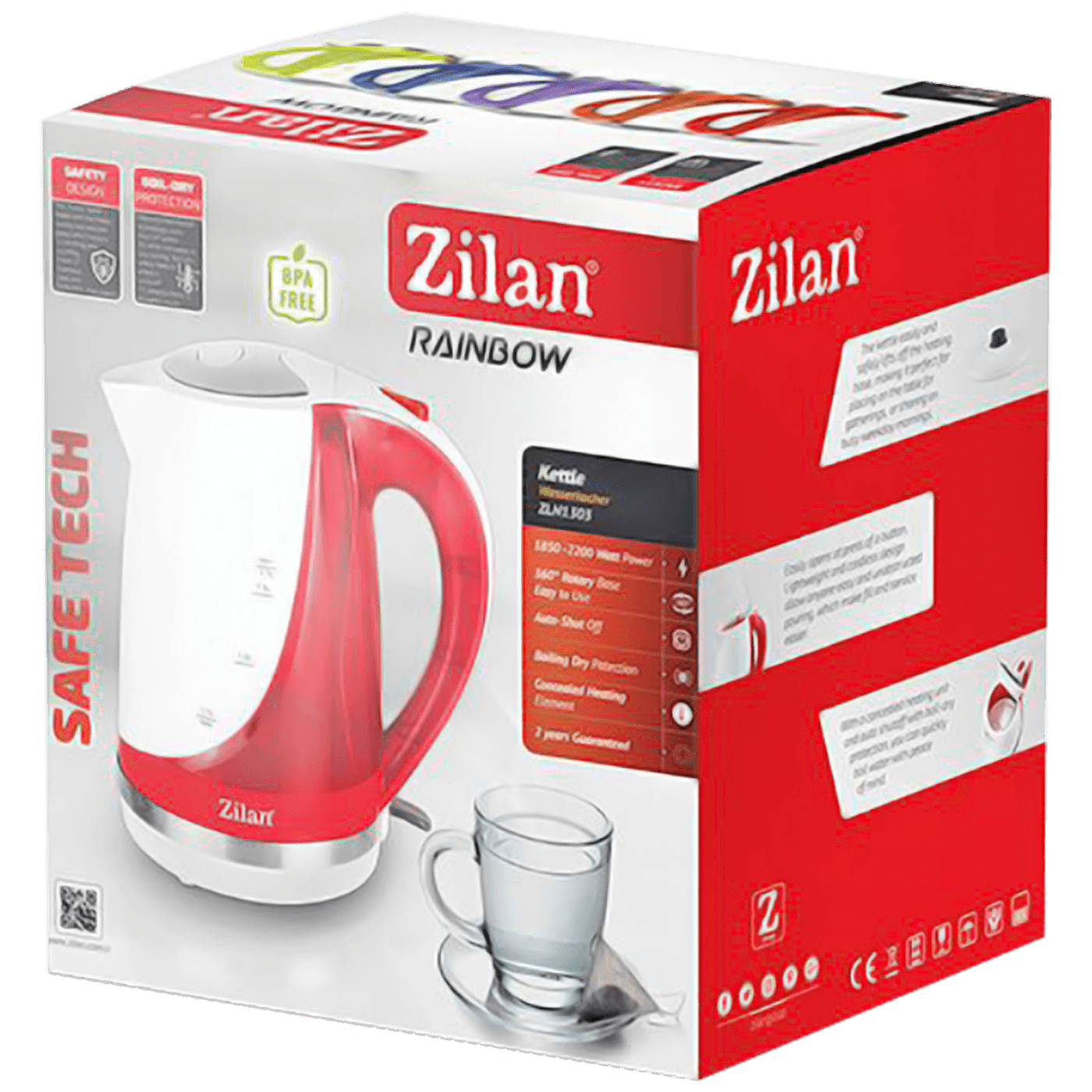Zilan Kuhalo za vodu, zapremina 1.7 l, 1850-2200 W, plava - ZLN1303 BL