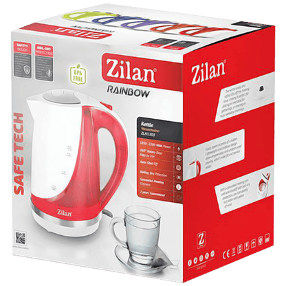 Zilan Kuhalo za vodu, zapremina 1.7 l, 1850-2200 W, crvena - ZLN1303 RD