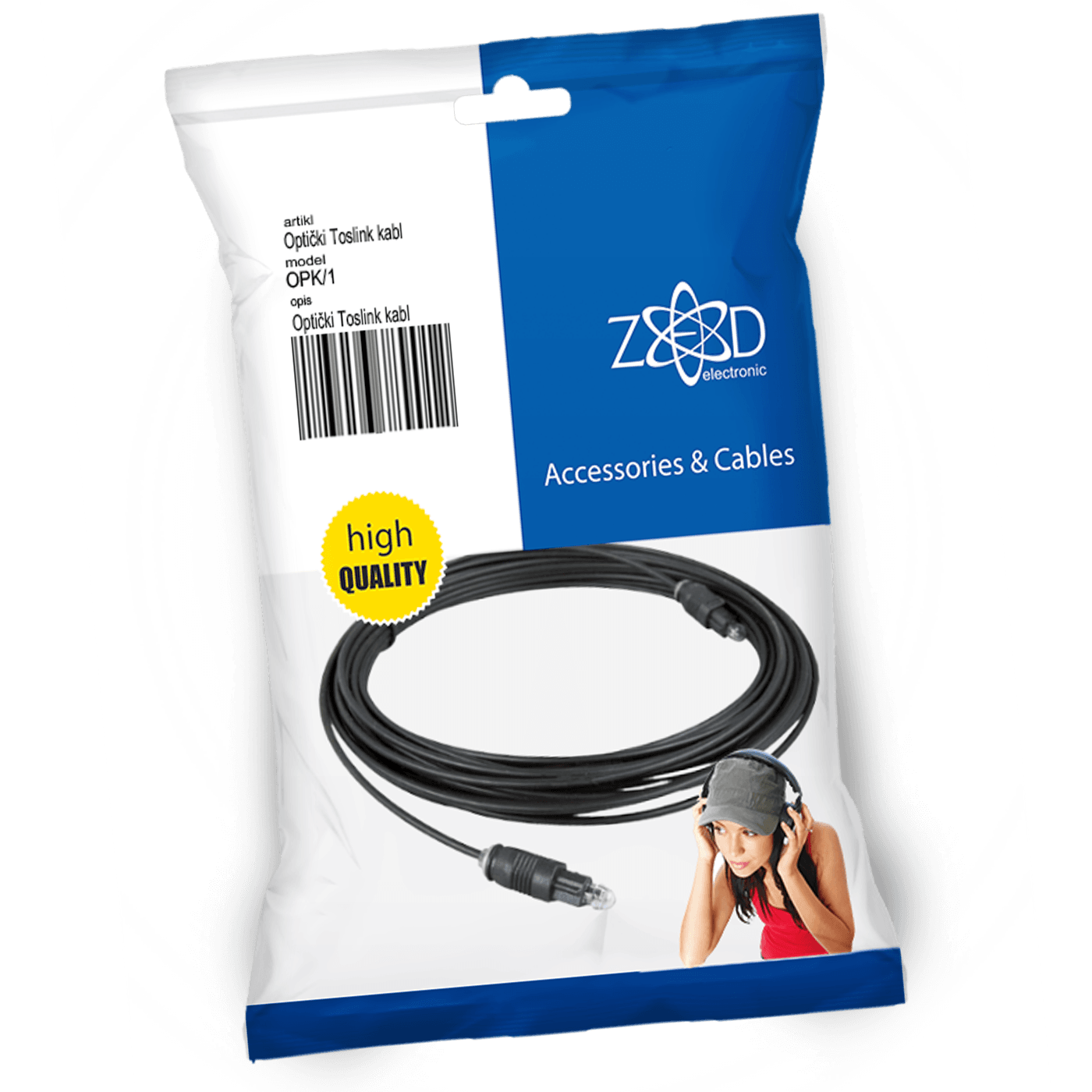 ZED electronic Optički Toslink kabl 1.0 metar, extra kvaliteta - OPK/1