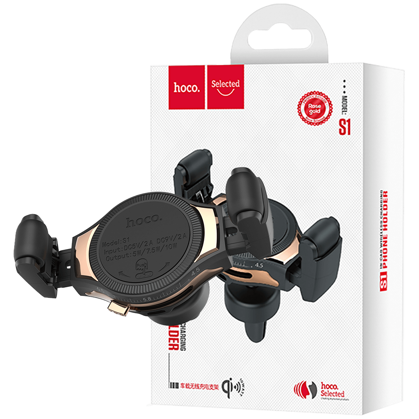 hoco. Auto punjač, bežični, za smartphone, USB, 5 V / 10 W - S1 Selected