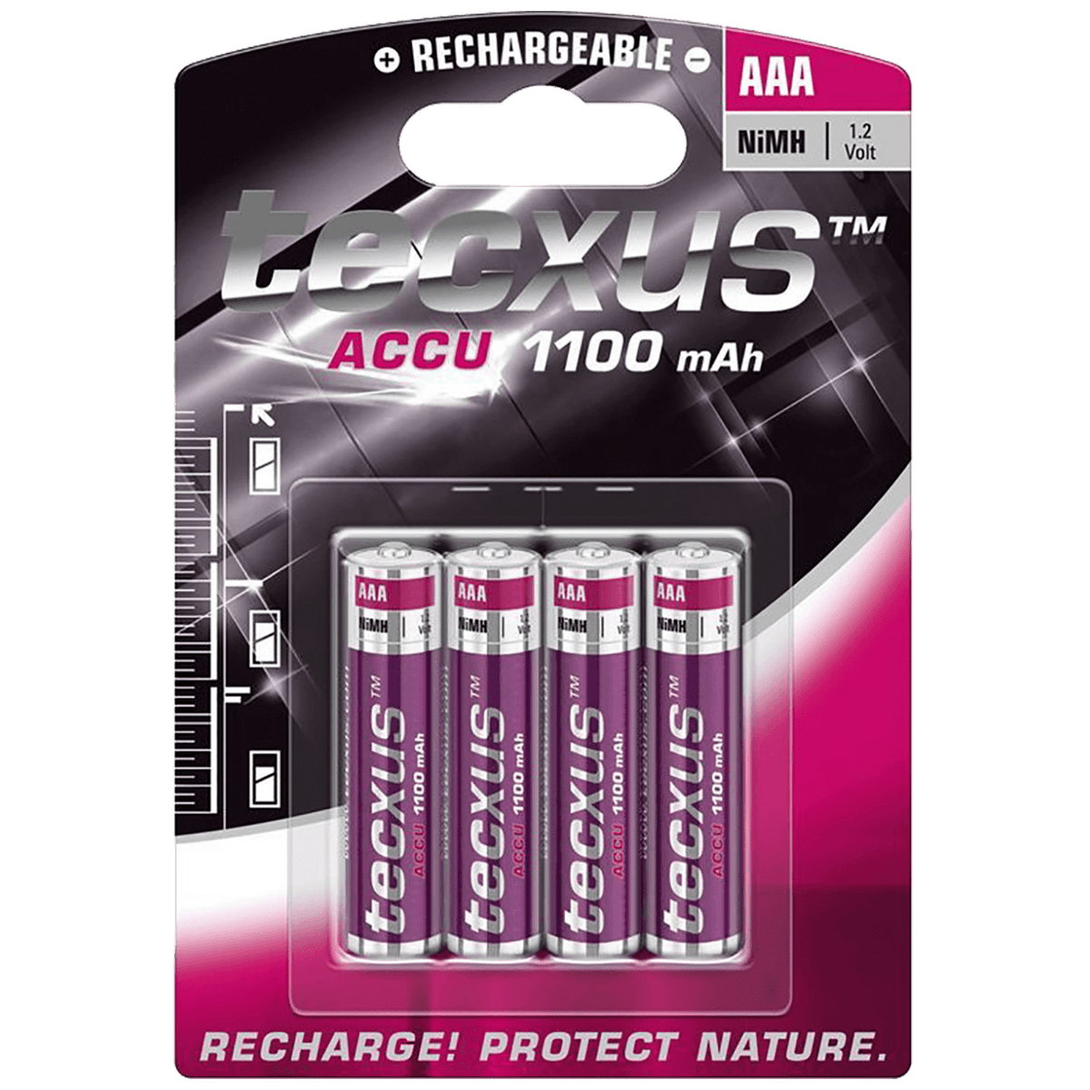 tecxus Baterija punjiva AAA, 1100mAh, blister 4 kom - TCM 1100AAA/4