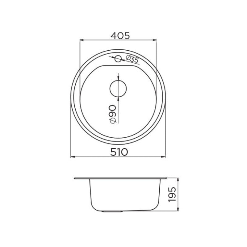 X Granit sudoper - Venera E510/180 F90 graffit