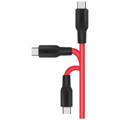 hoco. USB kabl za iPhone, silikonski, 1.2 met., 2 A, crno/crvena - X21 Silicone Lightning, Black/Red