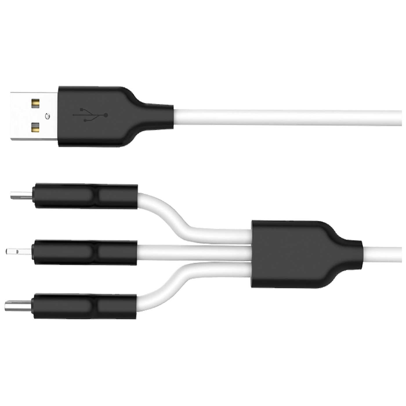 hoco. USB kabl, 3in1, microUSB, type C, Lightning, 1.2 met., 2 A - X21 Silicone 3in1, Black/White