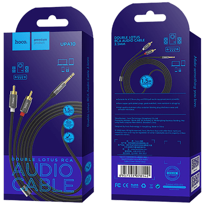 hoco. Audio kabl RCA na 3.5 mm, dužina 1.5 metar - UPA 10 RCA to 3.5mm
