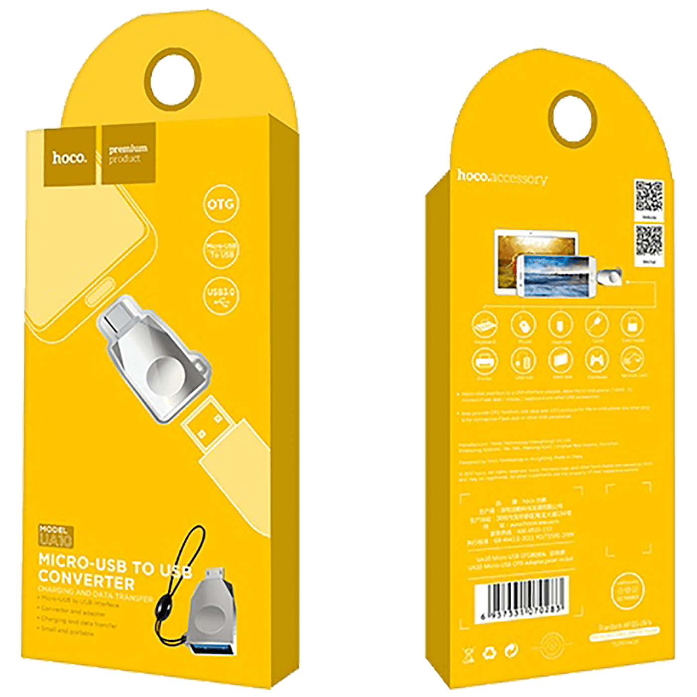 hoco. Adapter micro USB na USB, OTG  - UA10 Micro-USB to USB