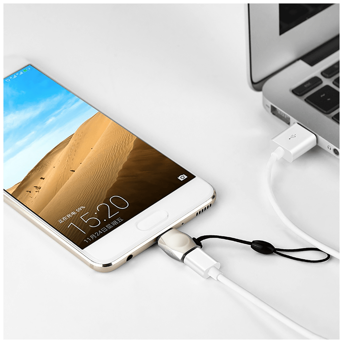 hoco. Adapter USB type C / Micro USB, OTG - UA8 Type C to Micro USB