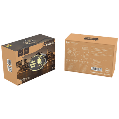 hoco. Zvučnik bežični, Bluetooth,retro, 1200 mAh, 5 h, 5 W, crna - BS25 Time, Bluetooth, retro, black