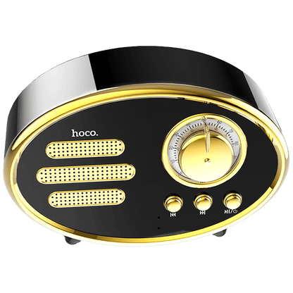 hoco. Zvučnik bežični, Bluetooth,retro, 1200 mAh, 5 h, 5 W, crna - BS25 Time, Bluetooth, retro, black