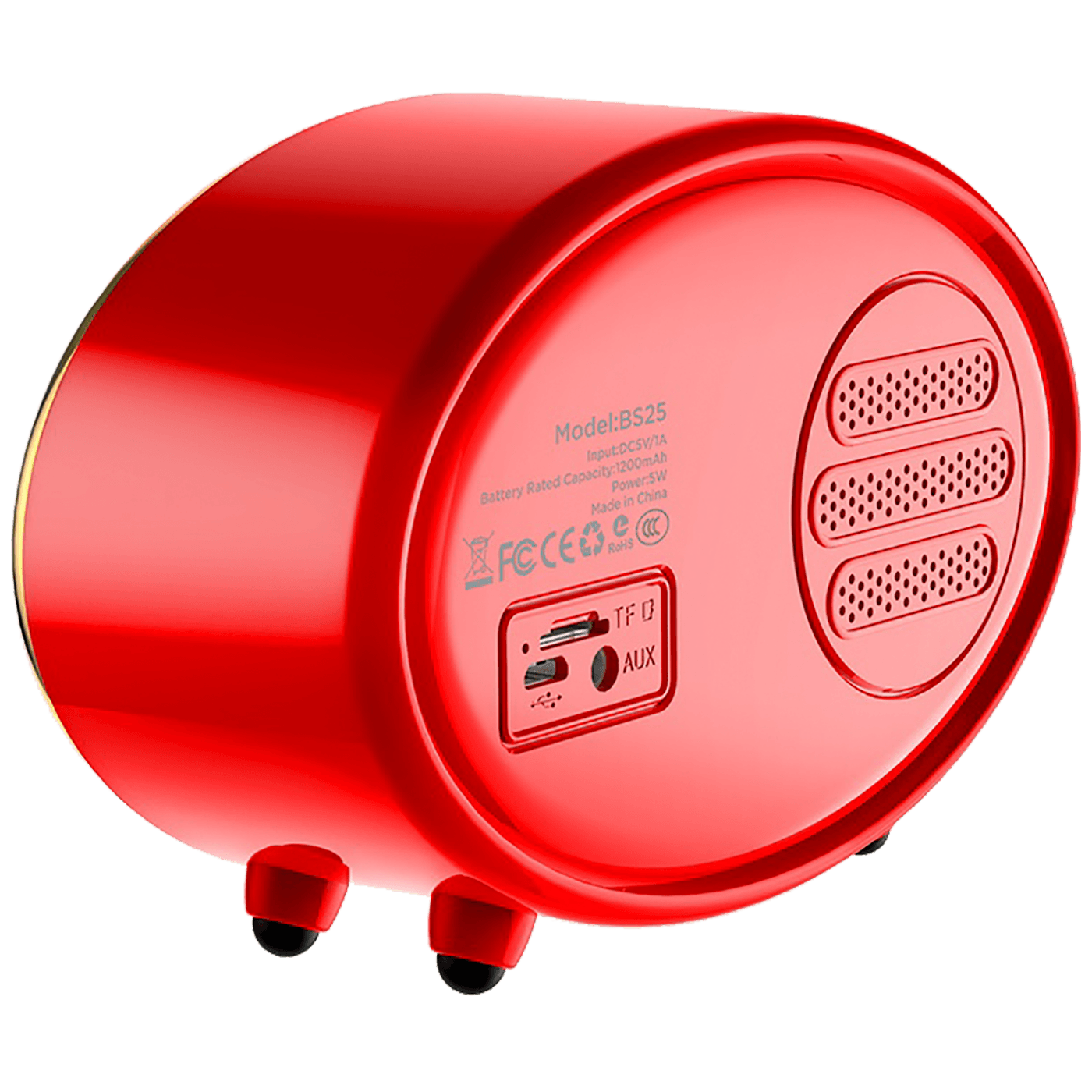 hoco. Zvučnik bežični, Bluetooth,retro, 1200 mAh, 5 h, 5 W, crvena - BS25 Time, Bluetooth, retro, red