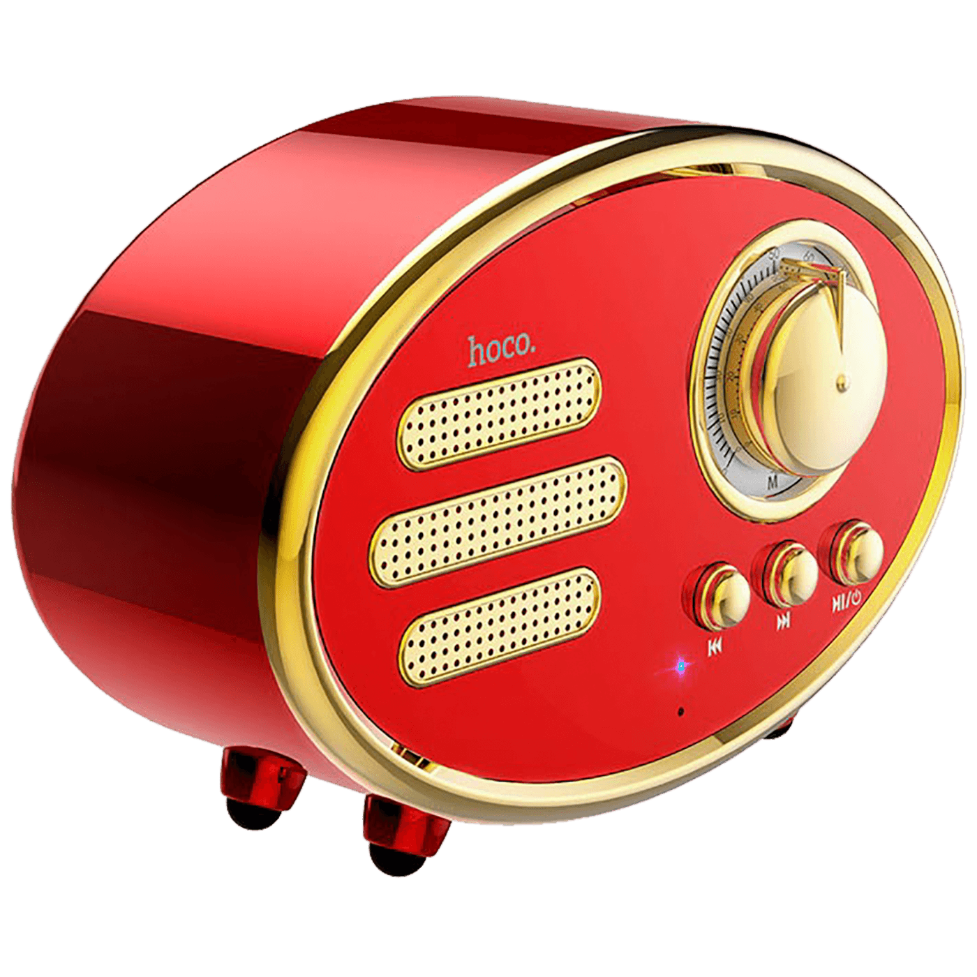 hoco. Zvučnik bežični, Bluetooth,retro, 1200 mAh, 5 h, 5 W, crvena - BS25 Time, Bluetooth, retro, red