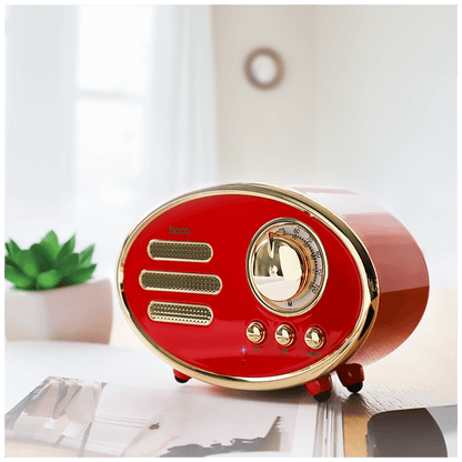 hoco. Zvučnik bežični, Bluetooth,retro, 1200 mAh, 5 h, 5 W, crvena - BS25 Time, Bluetooth, retro, red