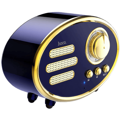 hoco. Zvučnik bežični, Bluetooth,retro, 1200 mAh, 5 h, 5 W, plava - BS25 Time, Bluetooth, retro, blue