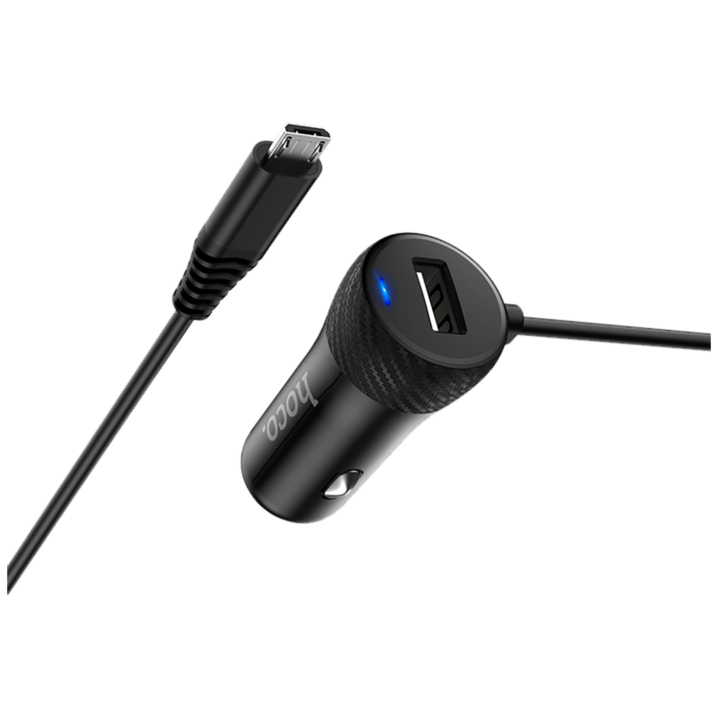 hoco. Auto punjač sa micro USB kabelom, 1 x USB,  2.4 A max. - Z21A Ascender single USB
