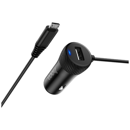 hoco. Auto punjač sa micro USB kabelom, 1 x USB,  2.4 A max. - Z21A Ascender single USB