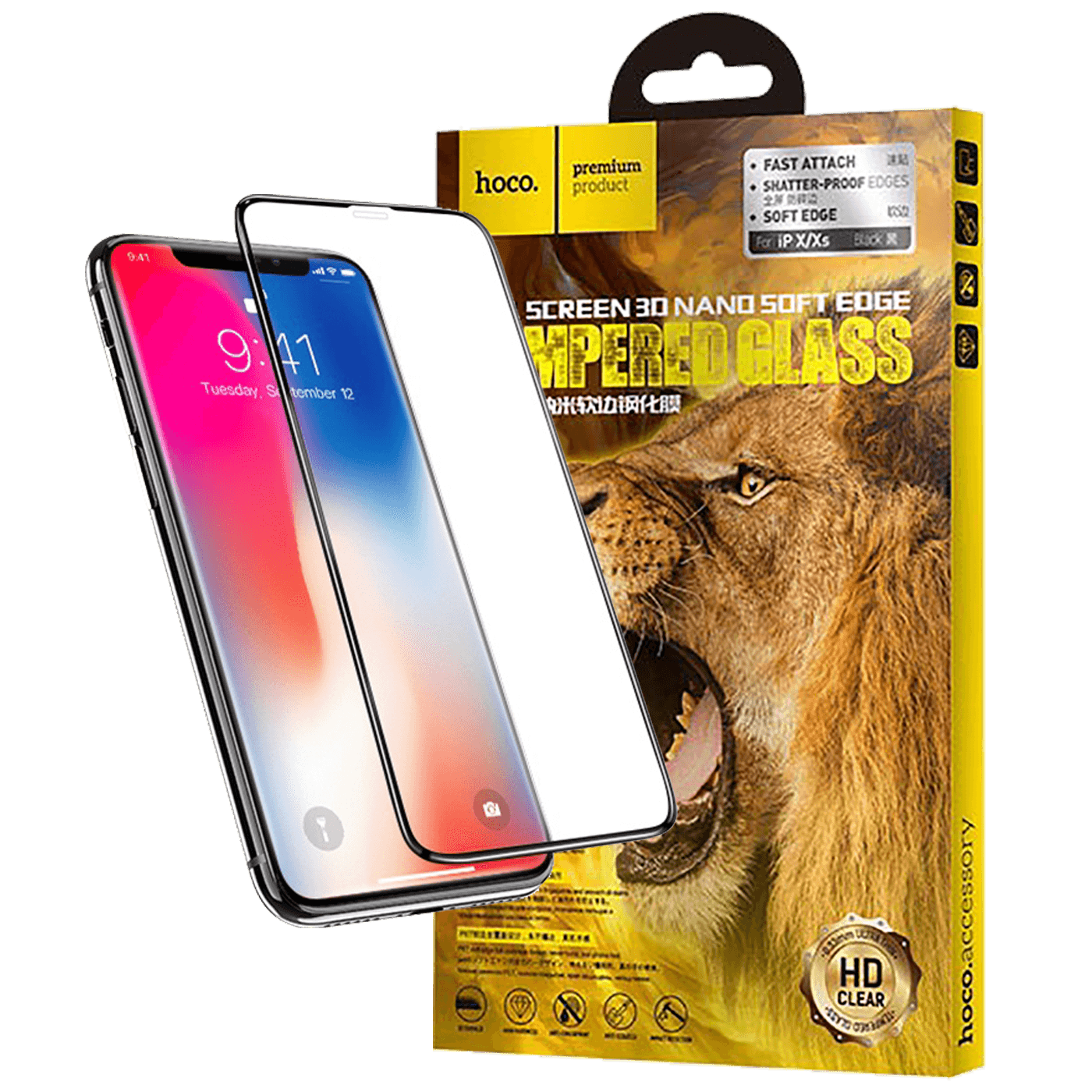 hoco. Zaštitno staklo za iPhone X / Xs - G2 - Full screen 3D