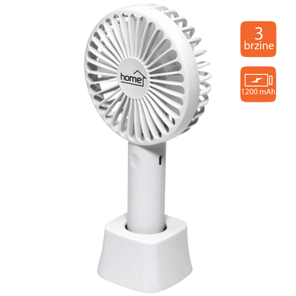 home Ventilator ručni / stolni, promjer 9 cm, Li-Ion 800mA - HF 9/WH