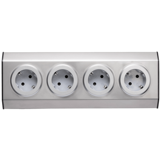 home Strujni razdjeljnik sa 4 utičnice, INOX - KNV 04