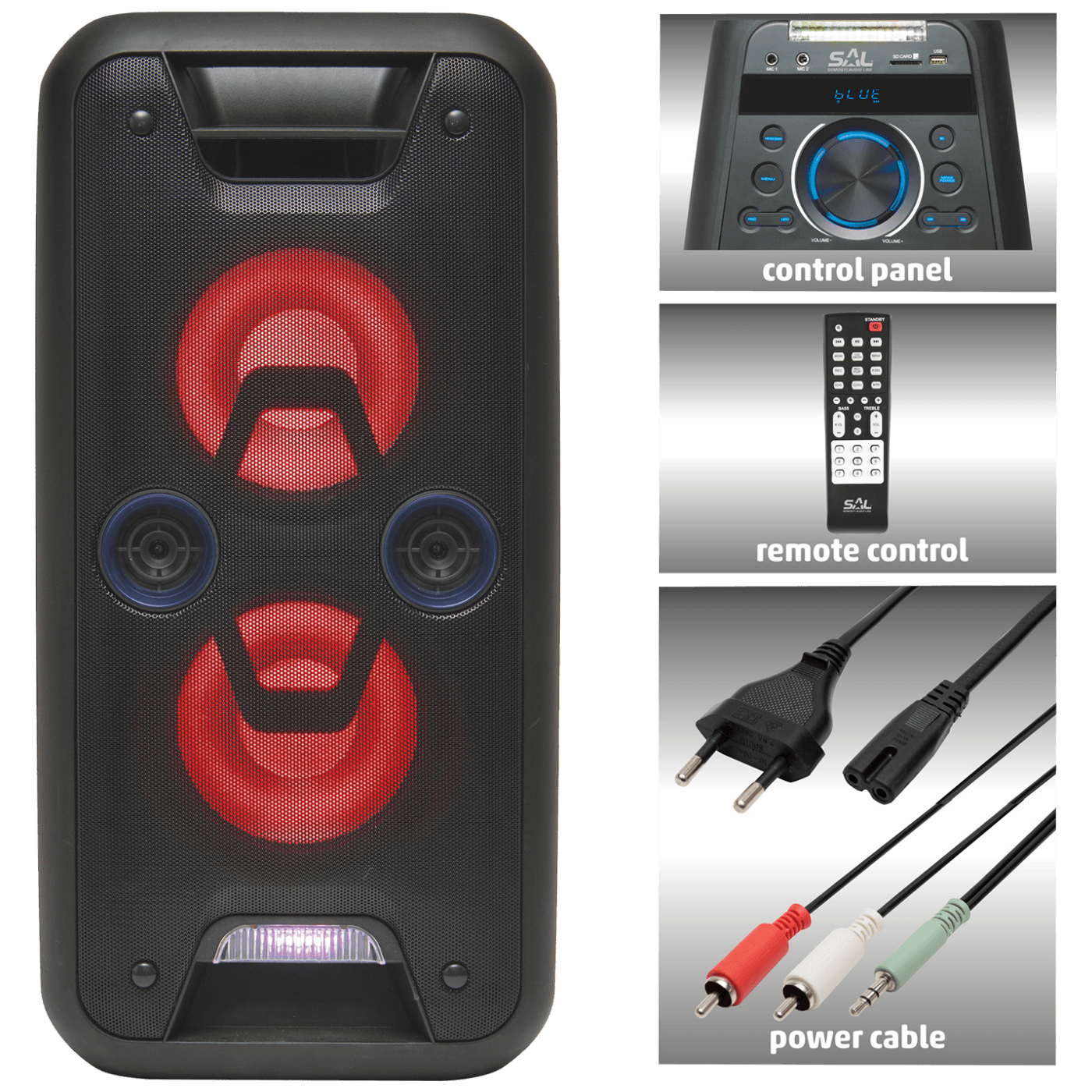SAL Zvučnik bežični, Bluetooth, KARAOKE, 120 / 80W - PAR 220BT