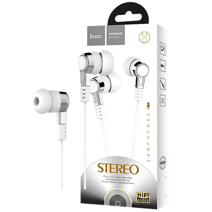hoco. Slušalice sa mikrofonom, 3.5 mm,dužina kabela 1.2 met,bijela - M52 White