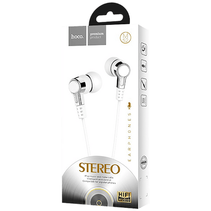 hoco. Slušalice sa mikrofonom, 3.5 mm,dužina kabela 1.2 met,bijela - M52 White