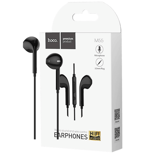 hoco. Slušalice sa mikrofonom, 3.5 mm, dužina kabela 1.2 met, crna - M55 Memory sound Black