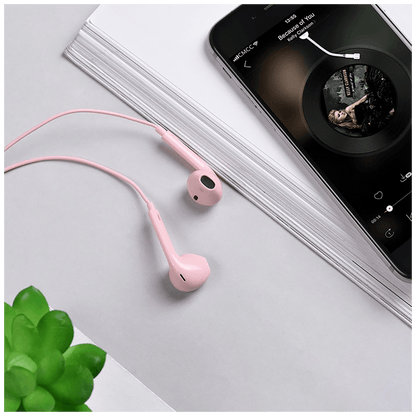hoco. Slušalice sa mikrofonom, 3.5 mm, dužina kabela 1.2 met, pink - M55 Memory sound Pink