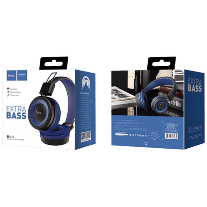 hoco. Slušalice bežične / žične, Bluetooth/ 3.5 mm,  plava - W16 Cool motion Blue