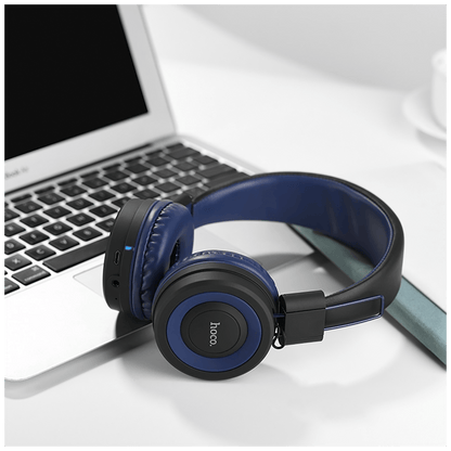 hoco. Slušalice bežične / žične, Bluetooth/ 3.5 mm,  plava - W16 Cool motion Blue