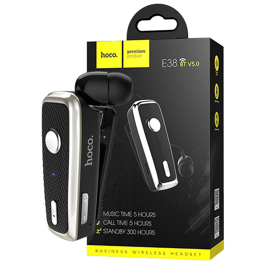 hoco. Slušalica bežična sa mikrofonom, Bluetooth, 90 mAh, 5 h - E38 Business Black