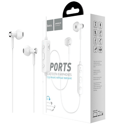 hoco. Slušalice bežična, sport, Bluetooth, 80 mAh, 3.5 h, bijela - ES21 Wonderful sports White