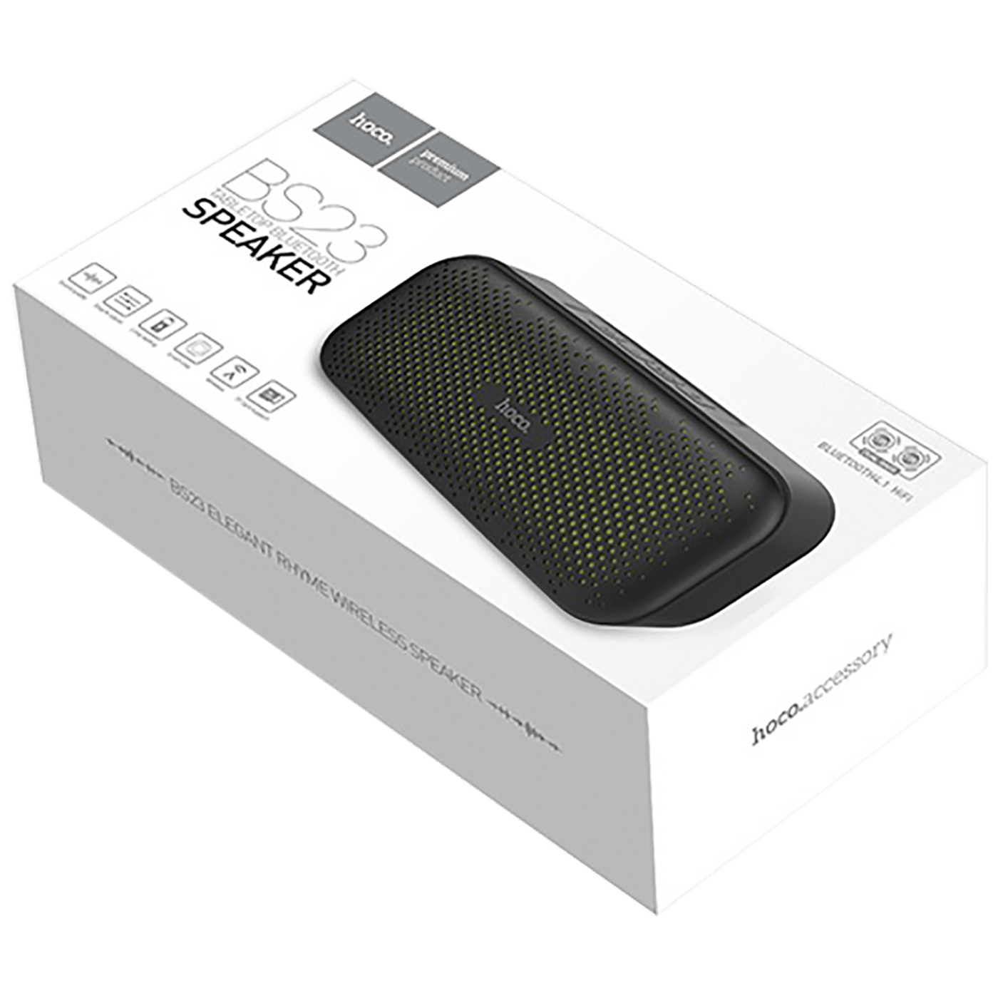 hoco. Zvučnik bežični, Bluetooth, 1200 mAh, 3 h, 5 W, crna - BS23 Elegant rhyme