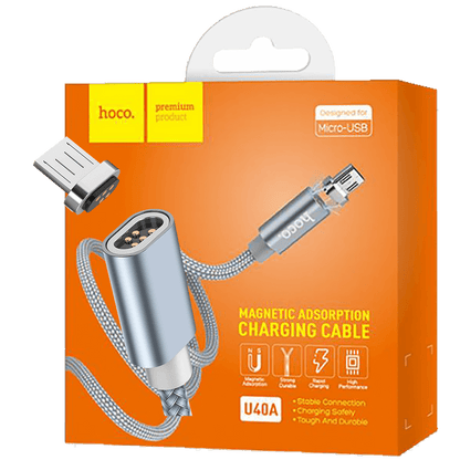 hoco. USB kabl za smartphone, metal magnetic, micro USB, 2.0 A - U40A Magnetic microUSB