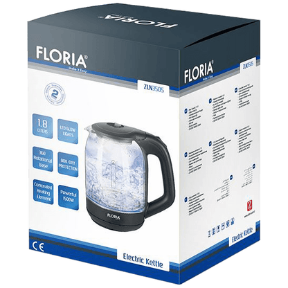 Floria Kuhalo za vodu, zapremina 1,7 l, 1850-2200 W, staklo - ZLN3505