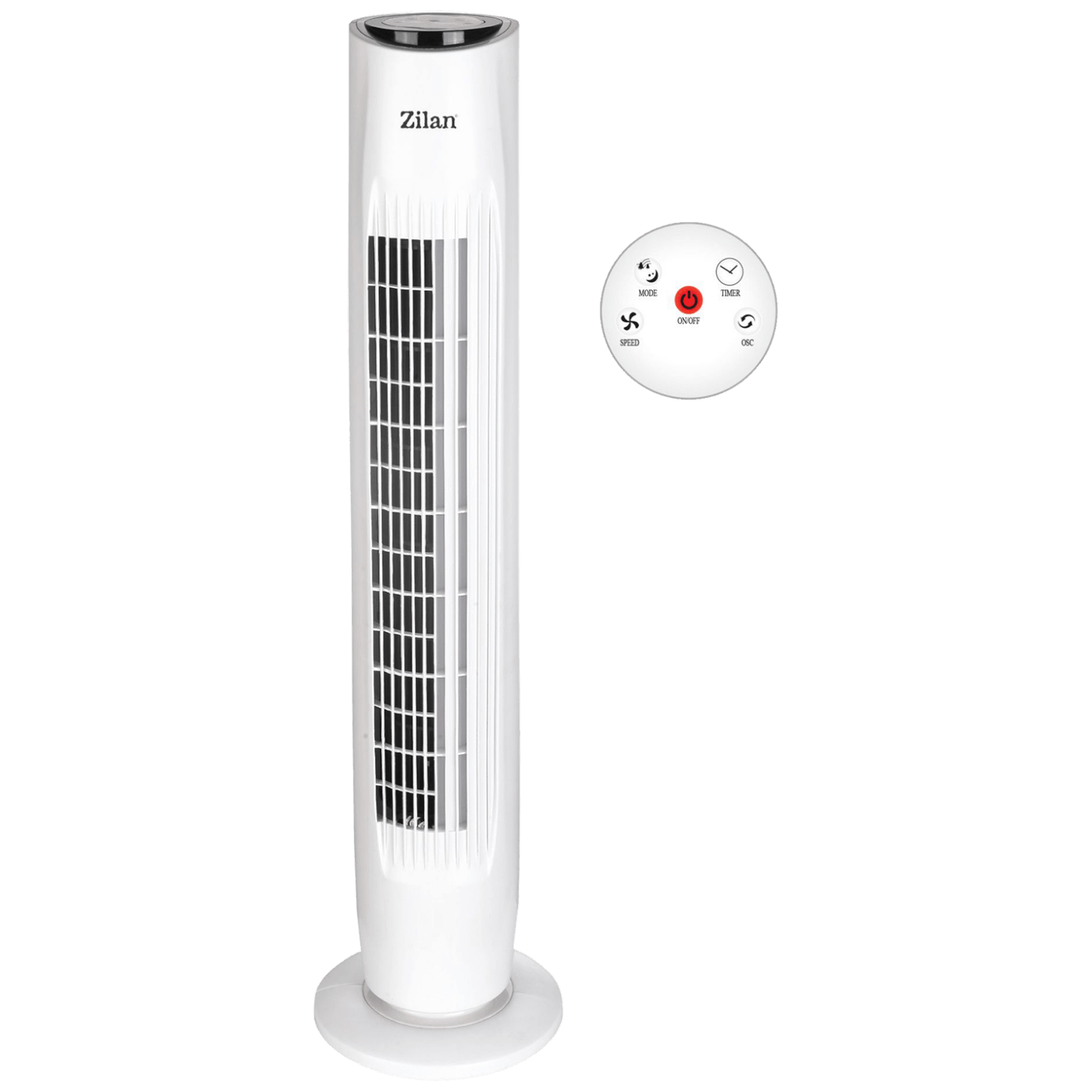 Zilan Ventilator stupni, daljinski upravljač, 45W, 80 cm, ±80° - ZLN3437