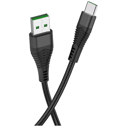hoco. USB kabl za smartphone, USB type C, 1.2 met., 5 A, crna - U53 5A Flash