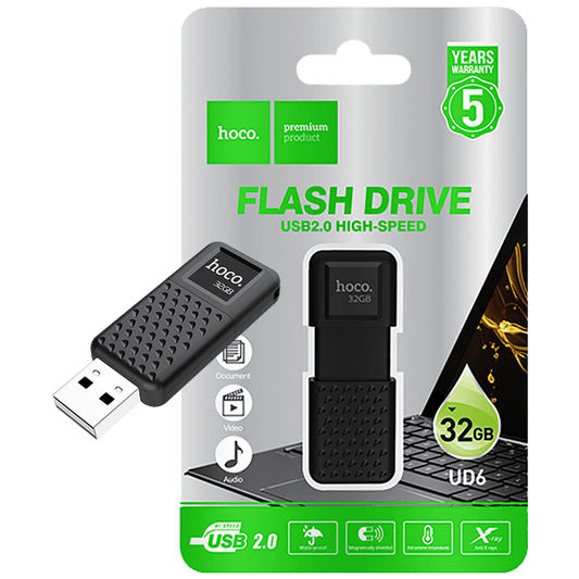 hoco. USB Flash Drive 32GB, USB 2.0, crni - UD6 Intelligent/32GB