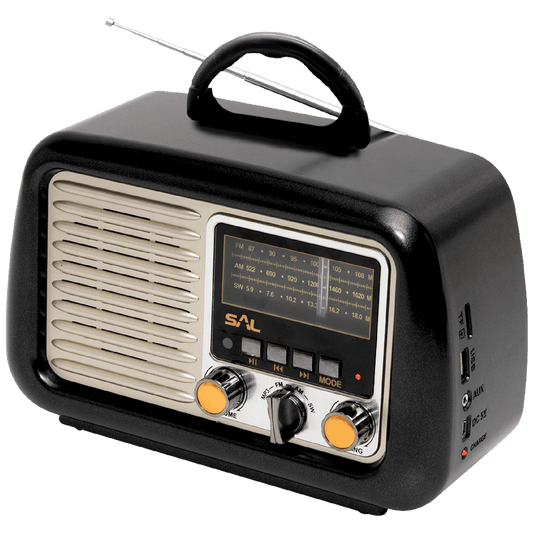 SAL Retro radio + BT bežični zvučnik, 4in1, FM, MP3, AUX - RRT 2B
